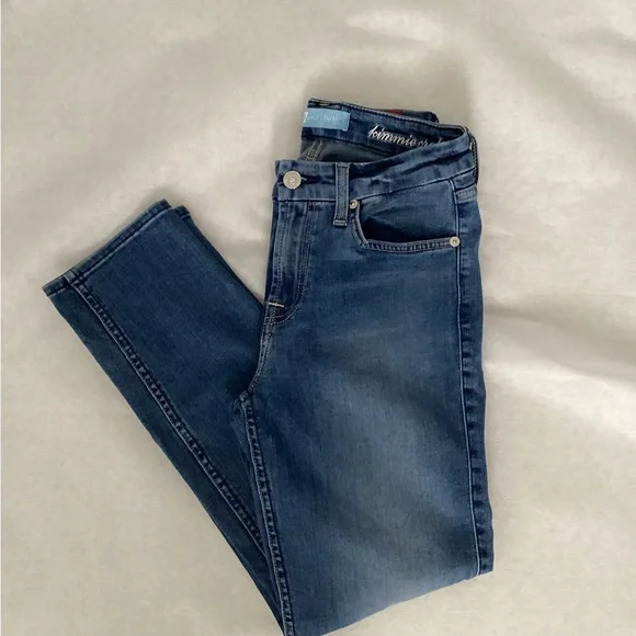 7 For All Mankind Kimmie Crop Jeans, Size 27 - Picture 3 of 7